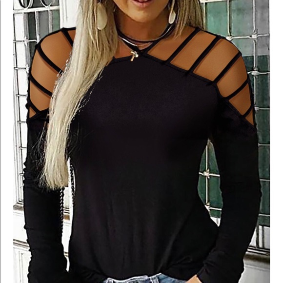 🎉HP🎉Threaded Long Sleeve Blouse - Picture 4 of 8